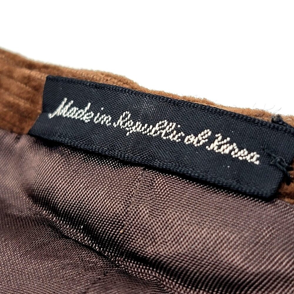 Vtg Unisex Brown Corduroy Vest With Pockets & Adjustable Back Strap - Picture 10 of 16